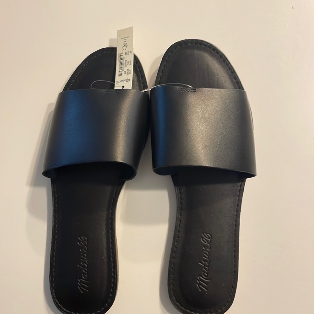 Madewell leather black sandals. NWT